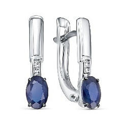 Серьги с бриллиантом Серьги с бриллиантом 5-8230-106-2Б-СапДифБр