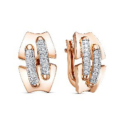 Серьги с бриллиантом BERGER БР120071