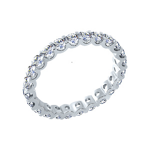 Кольцо обручальное с бриллиантом из белого золота ГАЛЕРЕЯ ЭКСКЛЮЗИВА 4516017