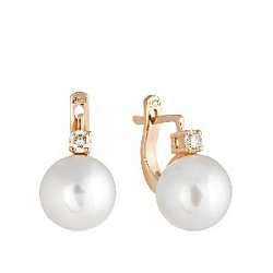 Серьги с бриллиантом ГАЛЕРЕЯ ЭКСКЛЮЗИВА 3570125 Ж