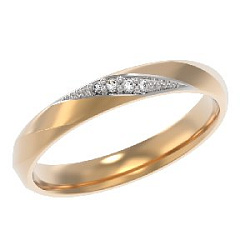 Кольцо обручальное с бриллиантом АРИНА 1040491-11240