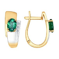 Серьги с бриллиантом SOKOLOV 3020427