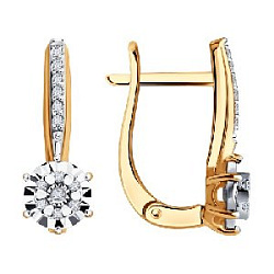 Серьги с бриллиантом SOKOLOV 1022111 №23 202