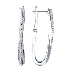 Серьги из серебра SOKOLOV 94-120-02076-1