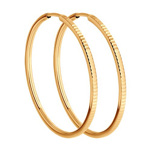 Серьги кольца из золота SOKOLOV 51-124-02296-1