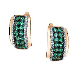 Серьги с бриллиантом АЛЕКСАНДРА 2021578 №23 7