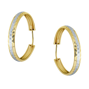 Серьги кольца из золота Магнат А 021017Л