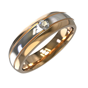 Кольцо обручальное с бриллиантом АРИНА 1030251-11240