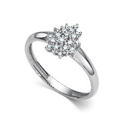 Кольцо с бриллиантом АЛЬКОР 16298-200