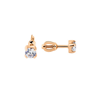 Серьги пуссеты из золота RUSGOLDART 210707 1 1 10