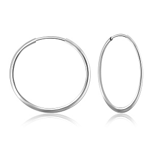 Серьги кольца из серебра Сильвер Лайн с724р