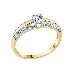 Кольцо помолвочное с бриллиантом Бриант RY3549D