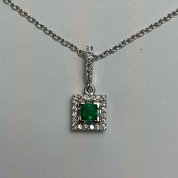 Подвеска с бриллиантом 2199P-W11