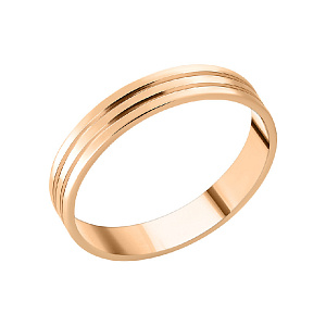 Кольцо обручальное из красного золота АДАМАС 1232141-А50-01