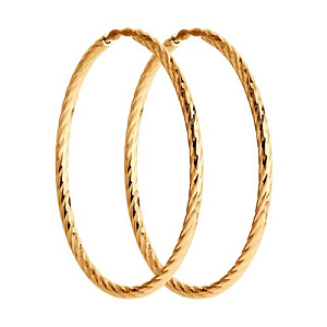 Серьги кольца из золота SOKOLOV 140145