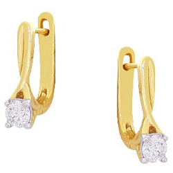 Серьги с бриллиантом Бриант EYI6442D