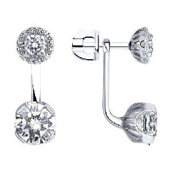 Серьги пуссеты из серебра SOKOLOV 94021439