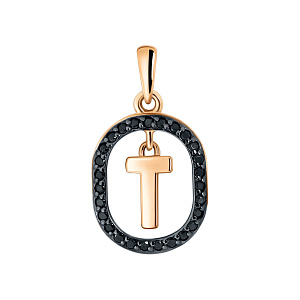 Подвеска буквы из золота RUSGOLDART 3689407т 1 10 2