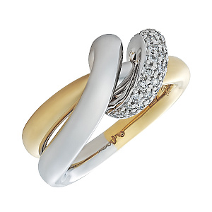 Кольцо с бриллиантом Арт-Модерн 010620-Ж/Б