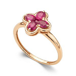 Кольцо с бриллиантом АЛЬКОР 16157-103