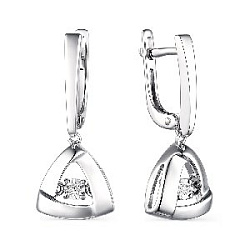 Серьги из серебра АЛЬКОР 02-1879/000Б-00