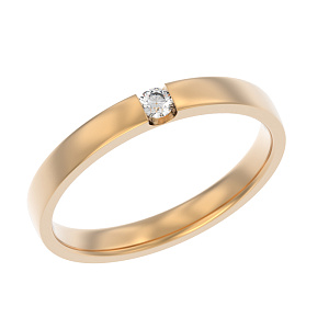 Кольцо обручальное с бриллиантом АРИНА 1040651-11240