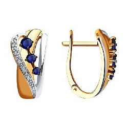 Серьги с бриллиантом SOKOLOV 2020939