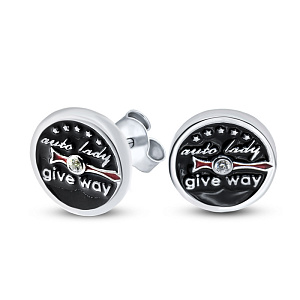 Серьги пуссеты из серебра Silver wings 220001S-148