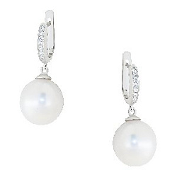 Серьги с бриллиантом ГАЛЕРЕЯ ЭКСКЛЮЗИВА 4570074 Ж