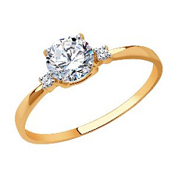 Кольцо помолвочное из золота SOKOLOV 019034