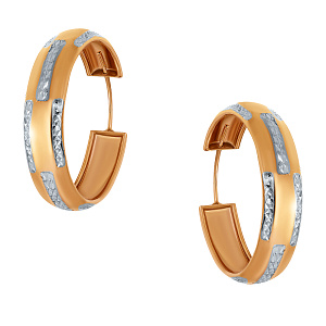 Серьги кольца из золота Магнат А 021023