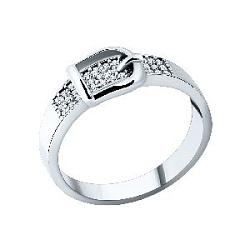 Кольцо из серебра РОСТЗОЛОТО MUR-244