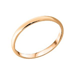 Кольцо обручальное из красного золота Атолл 600-2