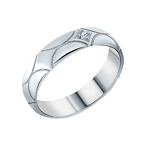 Кольцо обручальное из серебра АРИНА 1039991-01110
