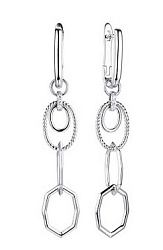 Серьги из серебра Silver Sky CZ-E03374-X-W-X