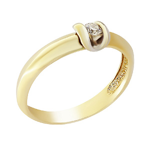 Кольцо помолвочное с бриллиантом 0362