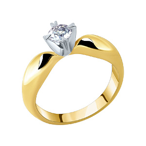 Кольцо помолвочное с бриллиантом 0226
