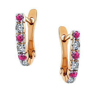 Серьги детские из золота РОСТЗОЛОТО 0435