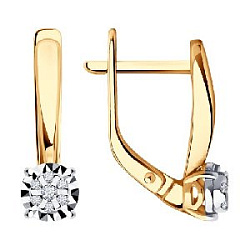 Серьги с бриллиантом SOKOLOV 1022118