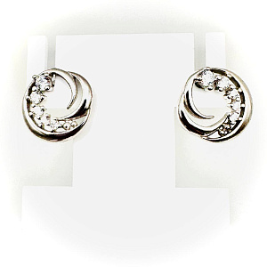 Серьги пуссеты из серебра АРИНА 1052172-01110