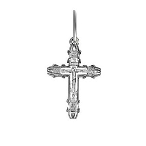 Подвеска крест из серебра Аврора 84551