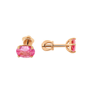 Серьги пуссеты из золота Veronika С130-3310Роз