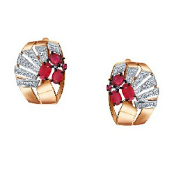 Серьги с бриллиантом АЛЕКСАНДРА 4021530 №18 1