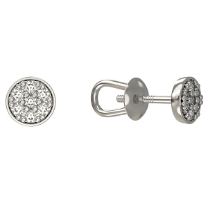 Серьги пуссеты из серебра АРИНА 1034652-01110