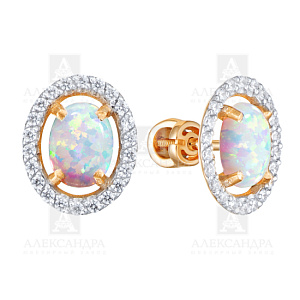 Серьги пуссеты из золота кл4095а-15-01