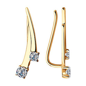 Серьги клаймберы из золота SOKOLOV 028589