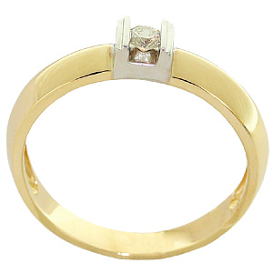 Кольцо помолвочное с бриллиантом 0358