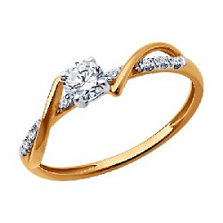 Кольцо помолвочное из золота SOKOLOV 51-110-02174-1