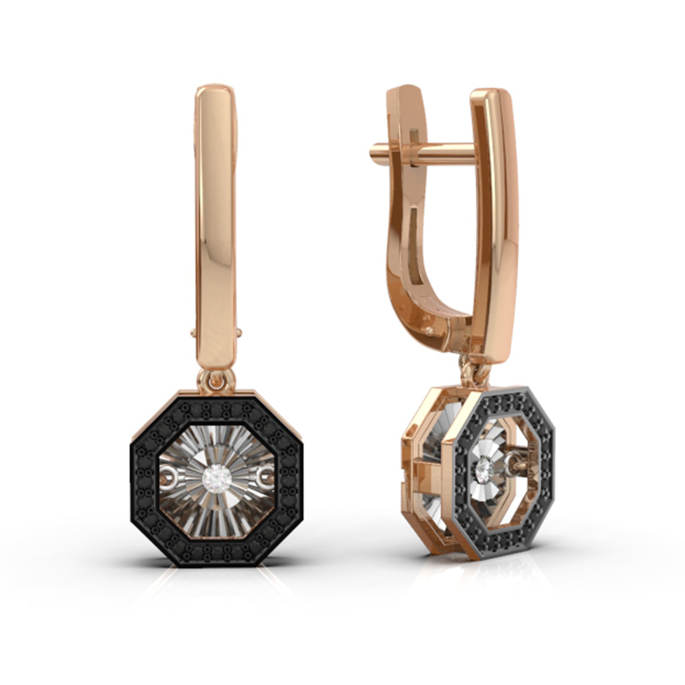 Серьги с бриллиантом grigoriev 02-11-5628-13-00-1