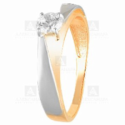 Кольцо помолвочное из золота кл1896-01